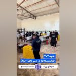 حضور خادمین زرندی در عمود ۲۰۲ مسیر نجف تا کربلا